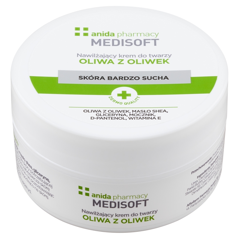 Anida MEDISOFT , krem nawilżający do twarzy z oliwą z oliwek, 100 ml