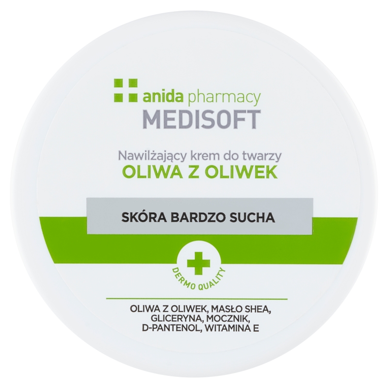 Anida MEDISOFT , krem nawilżający do twarzy z oliwą z oliwek, 100 ml