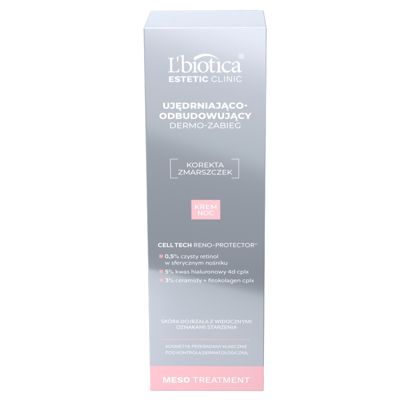 L'biotica Dermo-zabieg, krem ujędrniająco-odbudowujący na noc, 35 ml