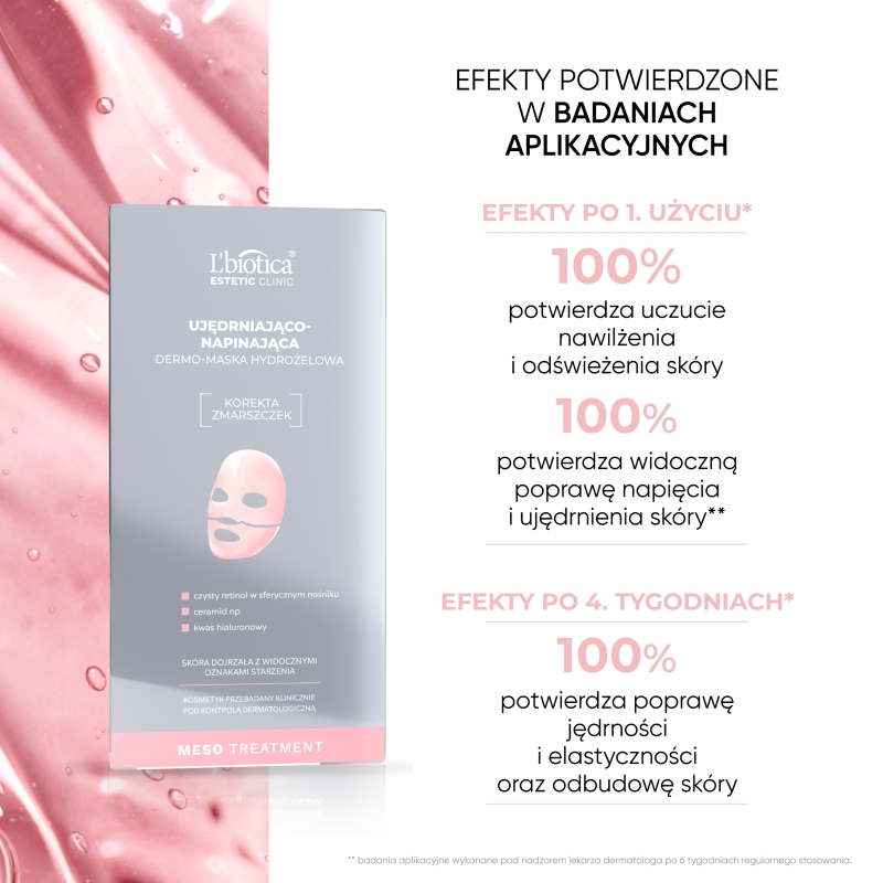 L'biotica, dermo-maska hydrożelowa ujędrniająco-napinająca, 1 szt.