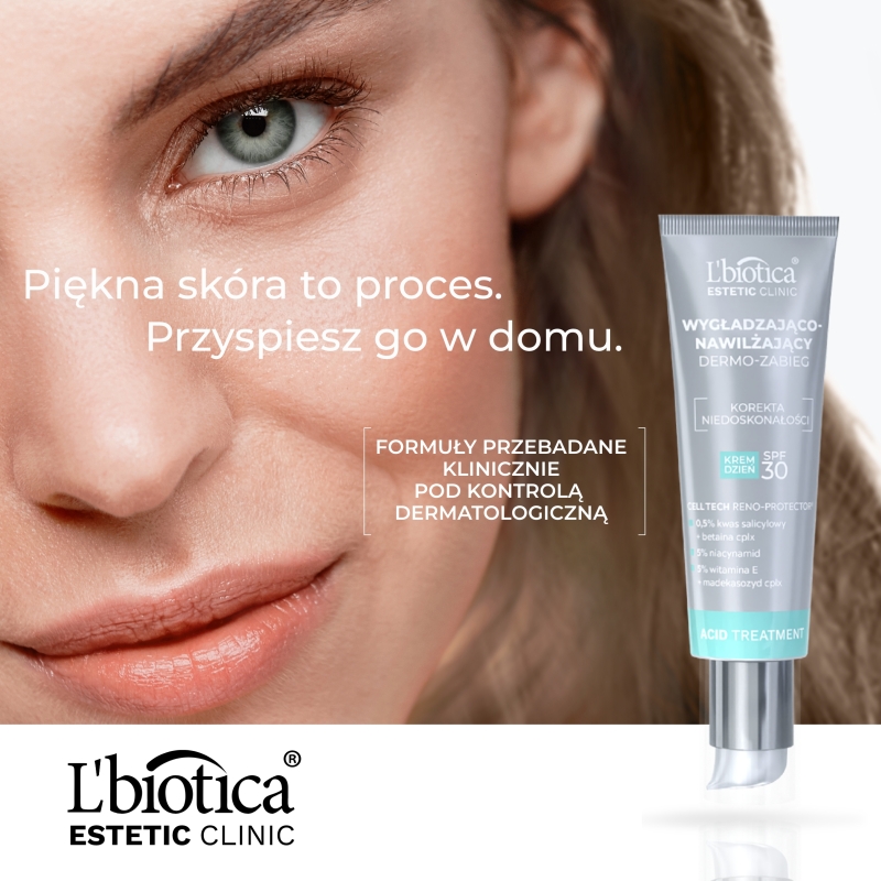 L'biotica Dermo-zabieg, krem wygładzająco-nawilżający na dzień, SPF 30, 35 ml