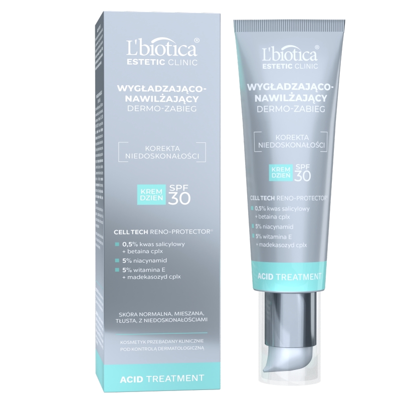 L'biotica Dermo-zabieg, krem wygładzająco-nawilżający na dzień, SPF 30, 35 ml