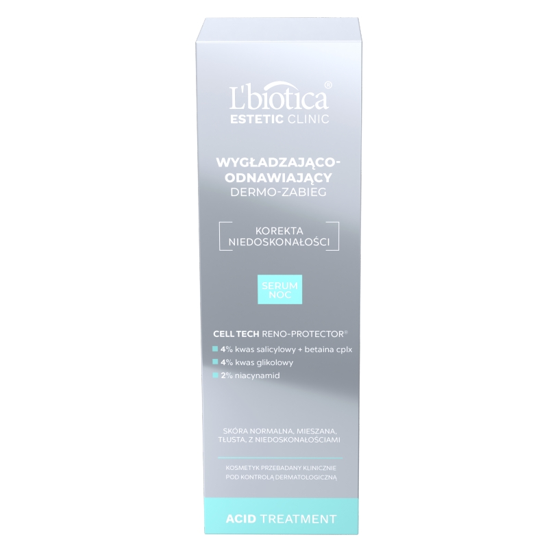 L'biotica Dermo-zabieg, serum wygładzająco-odnawiające na noc, 30 ml