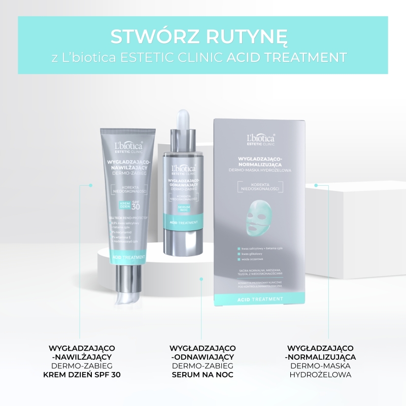 L'biotica Dermo-zabieg, serum wygładzająco-odnawiające na noc, 30 ml