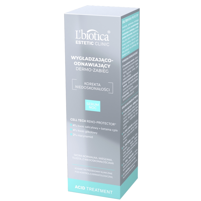 L'biotica Dermo-zabieg, serum wygładzająco-odnawiające na noc, 30 ml