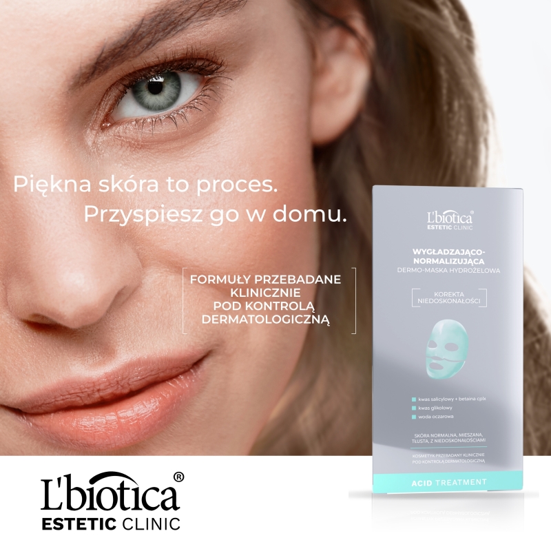 L'biotica, dermo-maska hydrożelowa wygładzająco-normalizująca, 1 szt.