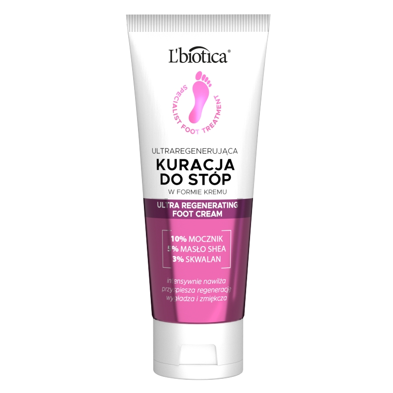 L'BIOTICA Ultra Regenerating, krem do stóp intensywnie regenerujący, 75 ml