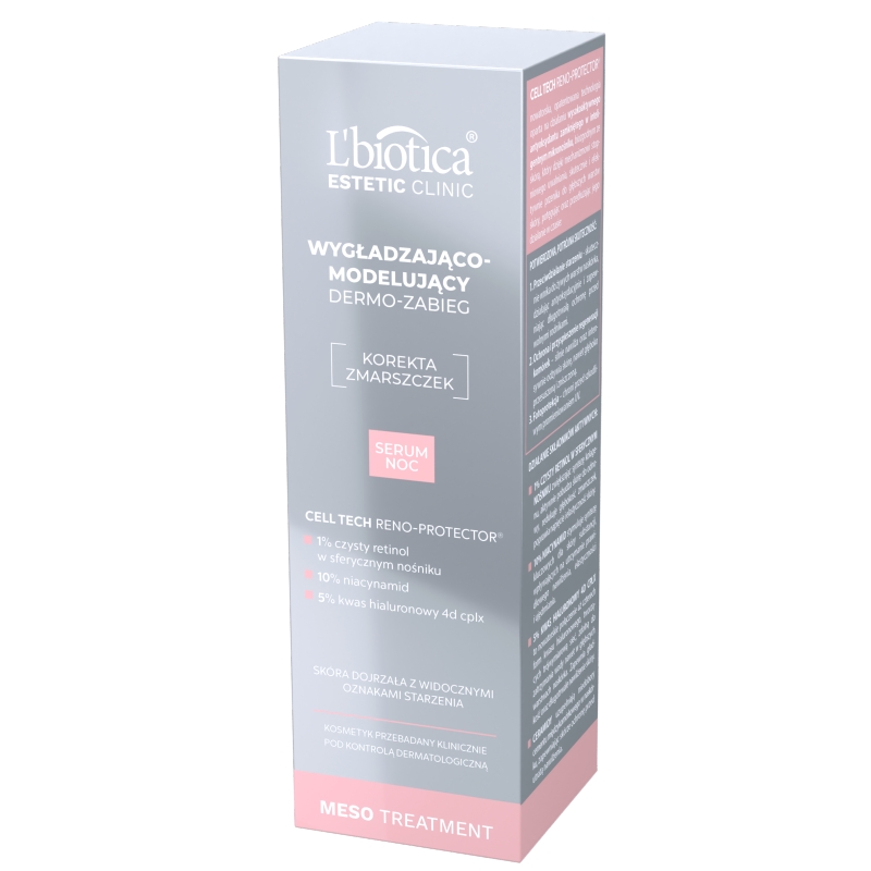 L'biotica Dermo-zabieg, serum wygładzająco-modelujące na noc, 30 ml