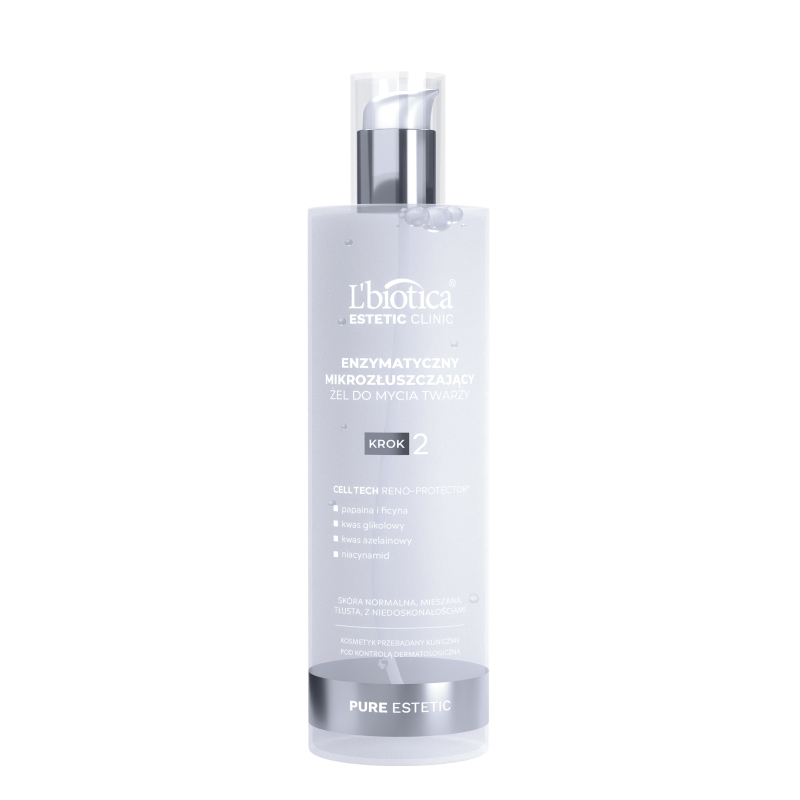 L'biotica, żel enzymatyczny, mikrozłuszczający do mycia twarzy, 200 ml