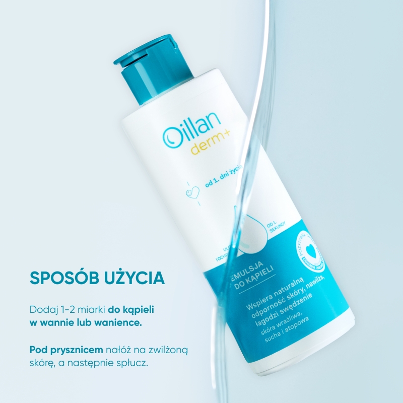 Oillan derm +, emulsja do kąpieli, 400 ml