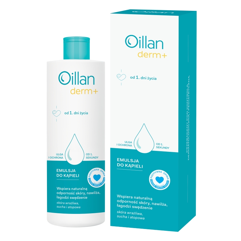 Oillan derm +, emulsja do kąpieli, 400 ml