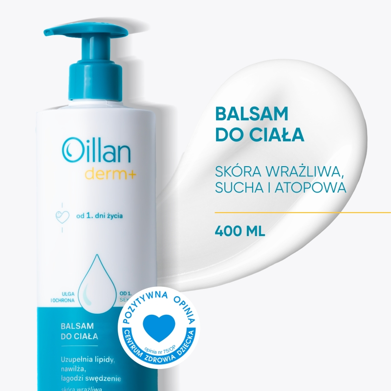 Oillan derm +, balsam do ciała, 400 ml