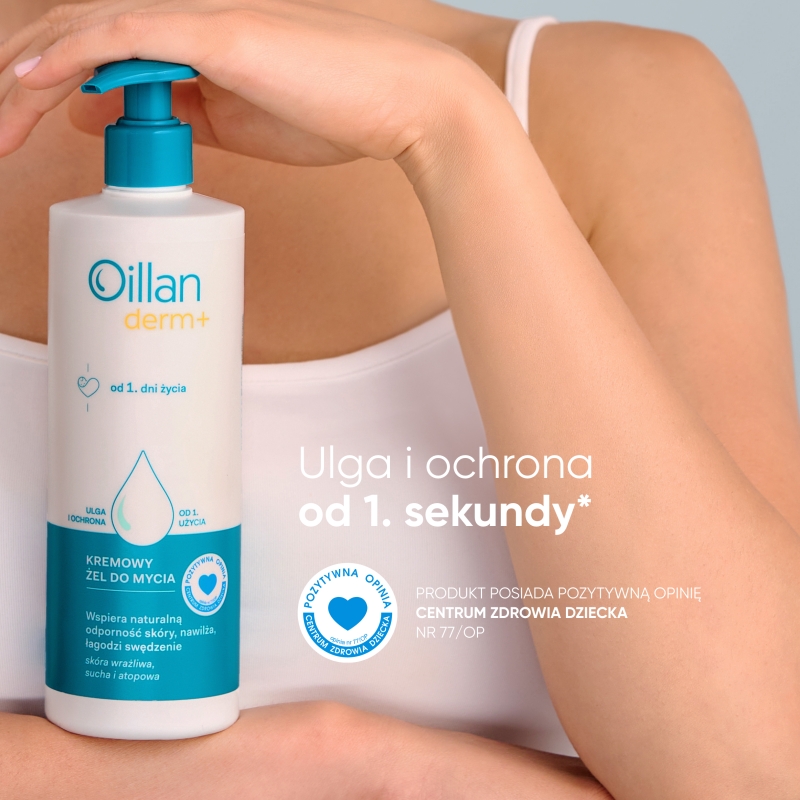 Oillan derm +, żel kremowy do mycia, 400 ml