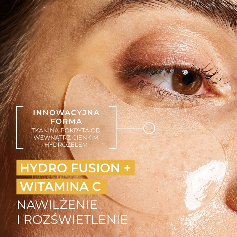 L'biotica, płatki hydrożelowe nawilżająco-rozświetlające pod oczy, 2 szt.