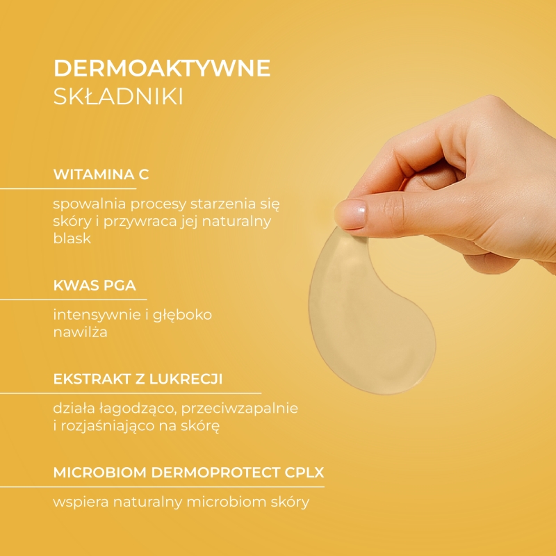 L'biotica, płatki hydrożelowe nawilżająco-rozświetlające pod oczy, 2 szt.