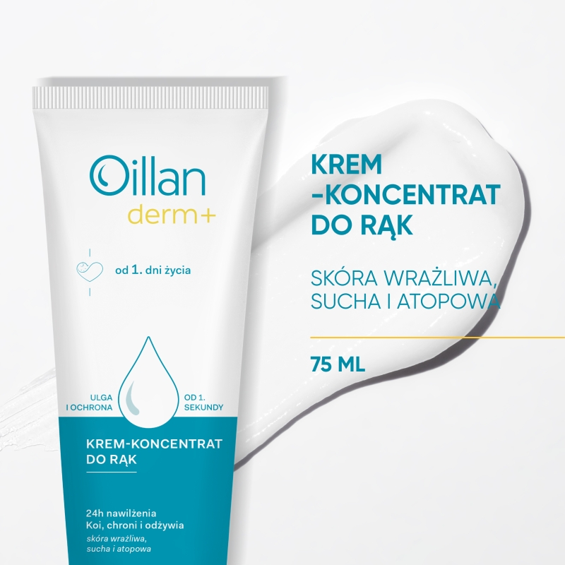 Oillan derm +,  Krem-koncentrat do rąk, 75 ml