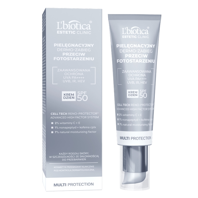 L'biotica Dermo-zabieg, krem na dzień przeciw fotostarzeniu, SPF 50, 35 ml