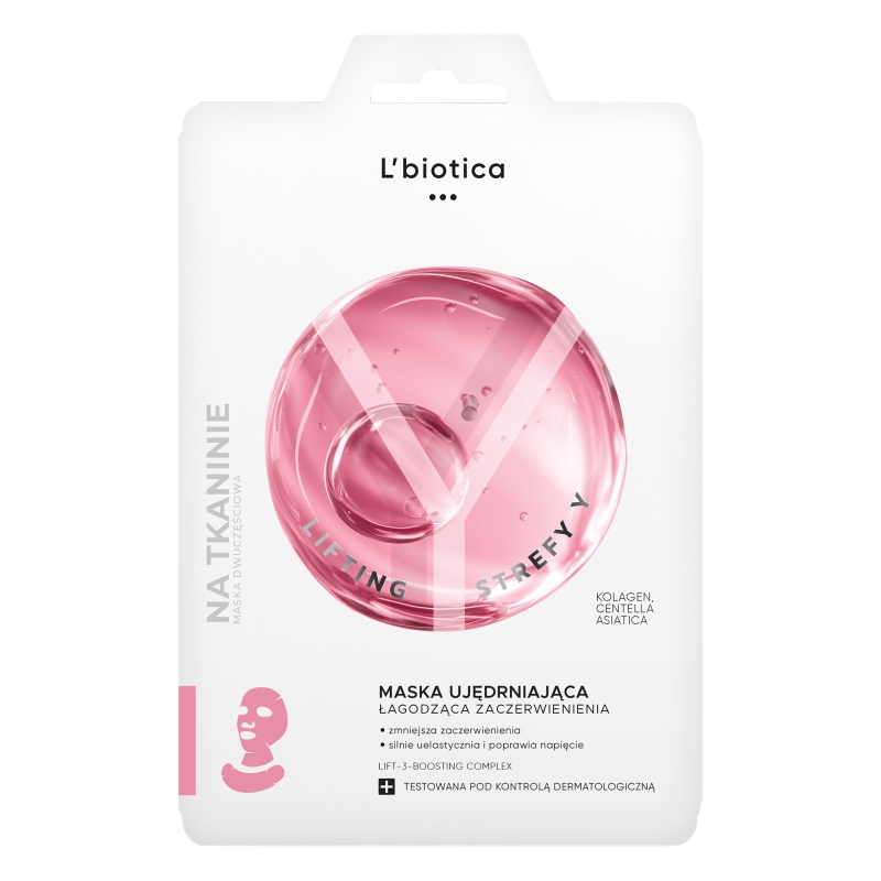 L'biotica, maska łagodząca zaczerwienienia na twarz, szyję i dekolt, 1 szt.