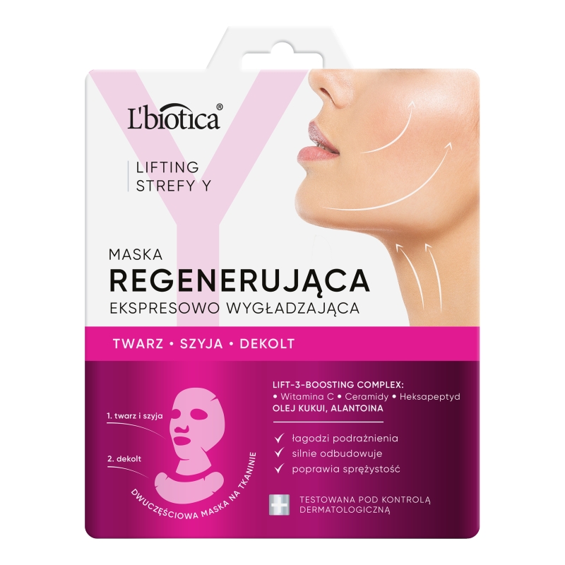 L'biotica, maska regenerująco-wygładzająca na twarz, szyję i dekolt, 1 szt.