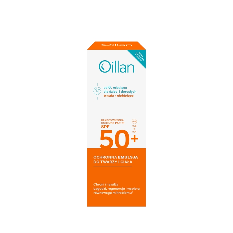 Oillan, emulsja do twarzy i ciała SPF 50, 100 ml