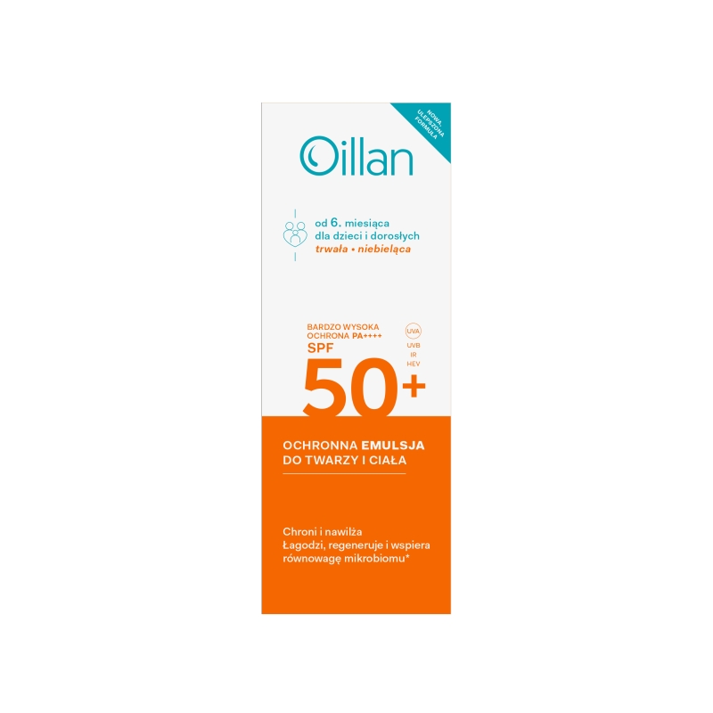Oillan, emulsja do twarzy i ciała SPF 50, 100 ml