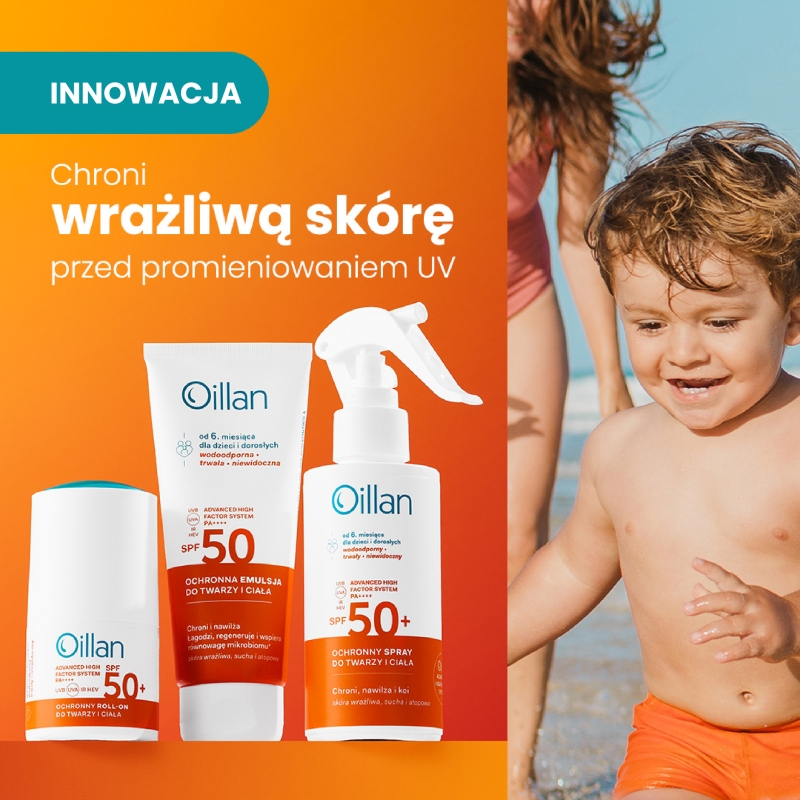 Oillan Dermo-spray przeciwsłoneczny 125ml, dermo-spray przeciwsłoneczny, 125 ml