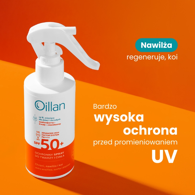 Oillan Dermo-spray przeciwsłoneczny 125ml, dermo-spray przeciwsłoneczny, 125 ml