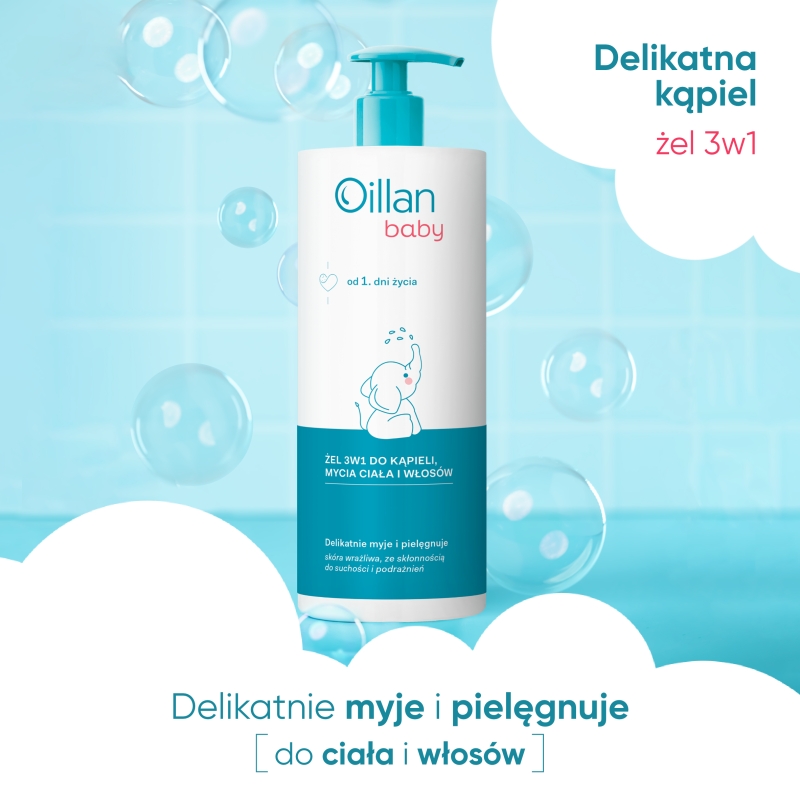 Oillan Baby,  żel 3w1, 750 ml