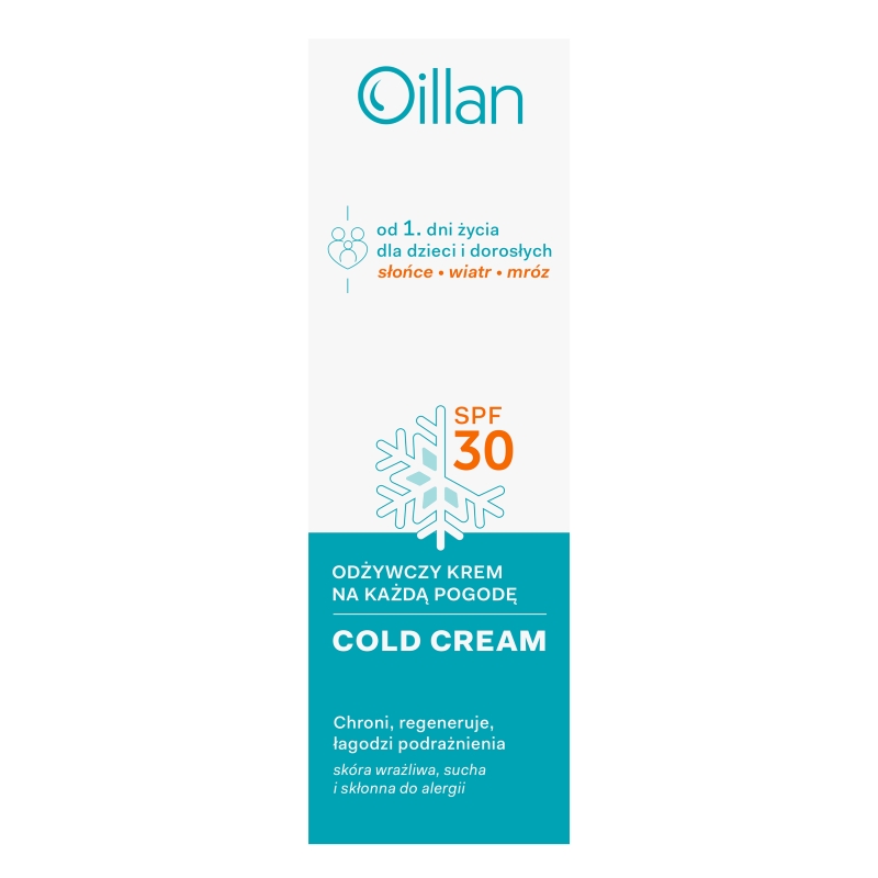 Oillan Cold Cream, krem odżywczy, 30 SPF, 50 ml