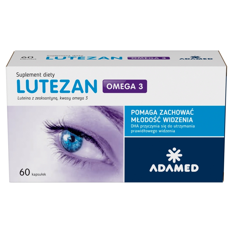 Lutezan Omega 3, kapsułki ze składnikami pomagającymi zachować młodość widzenia, 60 szt.