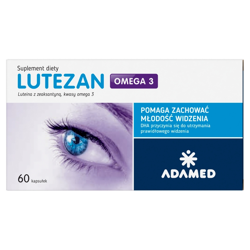 Lutezan Omega 3, kapsułki ze składnikami pomagającymi zachować młodość widzenia, 60 szt.