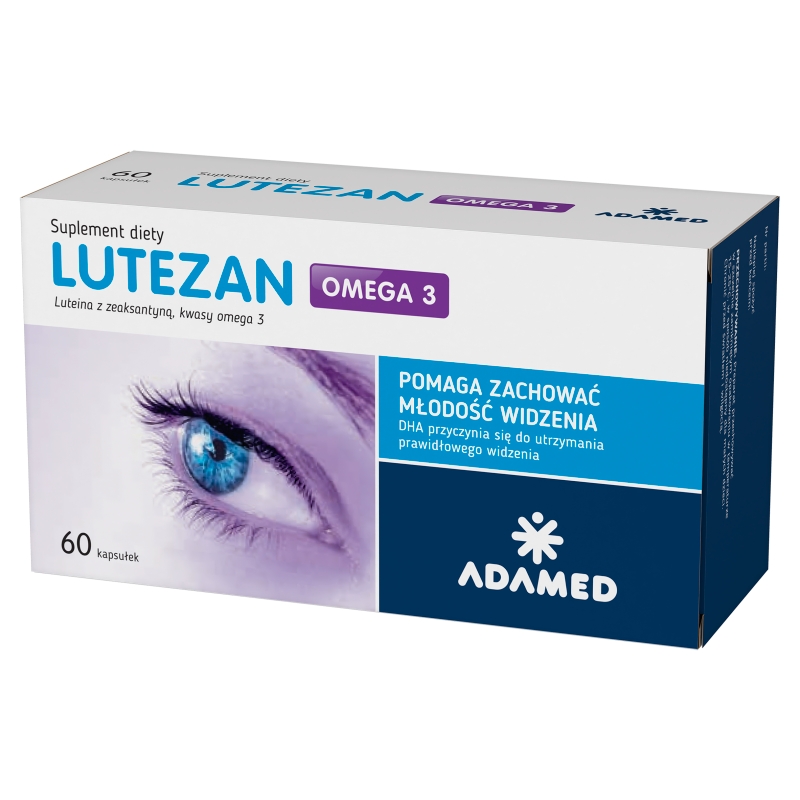 Lutezan Omega 3, kapsułki ze składnikami pomagającymi zachować młodość widzenia, 60 szt.