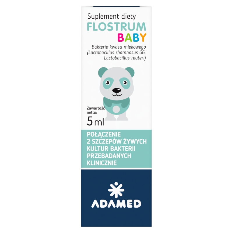 Flostrum Baby krople ze składnikami uzupełniającymi florę bakteryjną dla dzieci od pierwszych dni życia, 5 ml