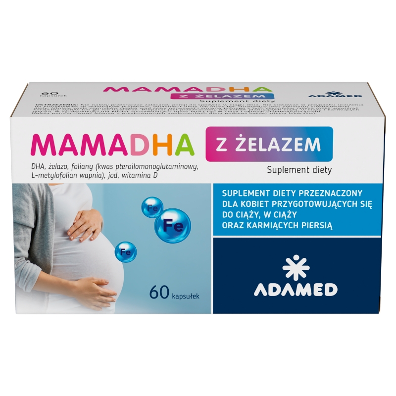 MamaDHA z żelazem, kapsułki, 60 szt.