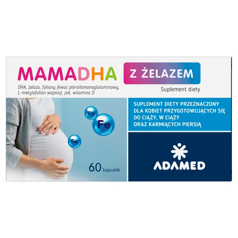 MamaDHA z żelazem, kapsułki, 60 szt.