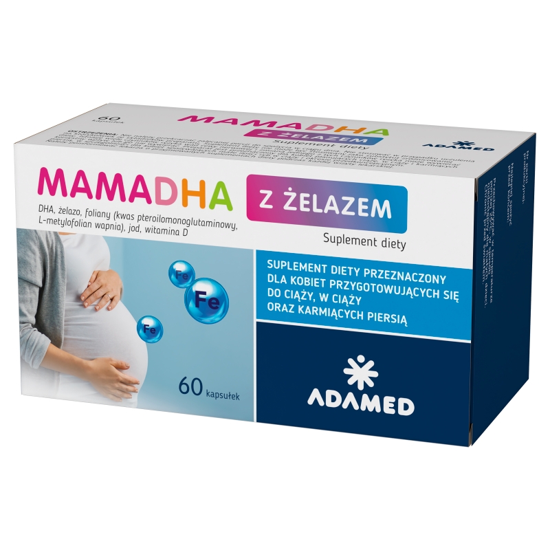 MamaDHA z żelazem, kapsułki, 60 szt.