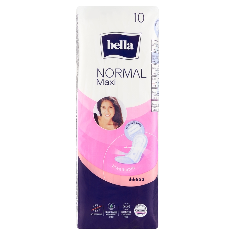 Bella Normal Maxi, podpaski oddychające bezzapachowe, 10 szt.