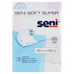 Seni Soft Super podkłady higieniczne, 60 cm x 60 cm, 5 szt.