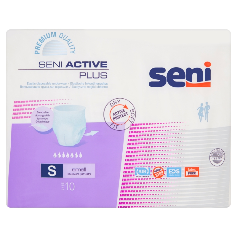 Seni Active Plus majtki chłonne rozmiar S, 10 szt.