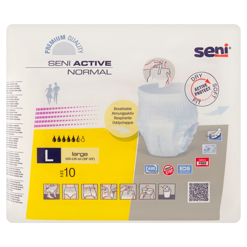Seni Actve elastyczne majtki chłonne rozmiar L, 10 szt. 
