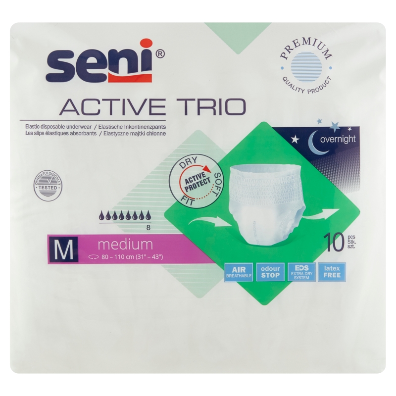 Seni Active Trio, majtki chłonne rozmiar M, 10 szt.