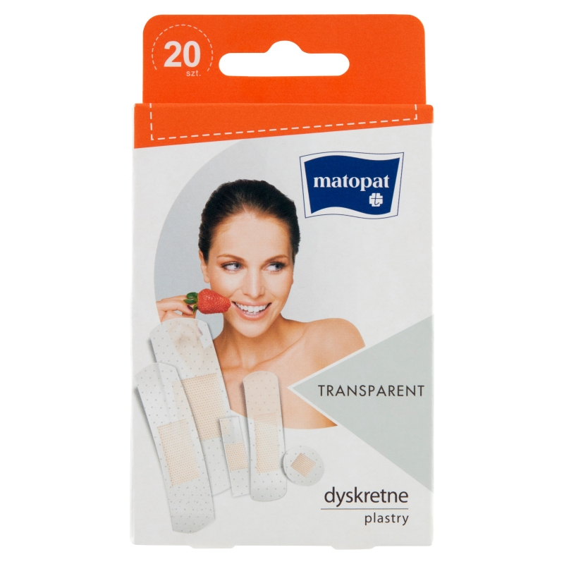 Matopat Transparent, zestaw plastrów, przezroczyste, 20 szt.