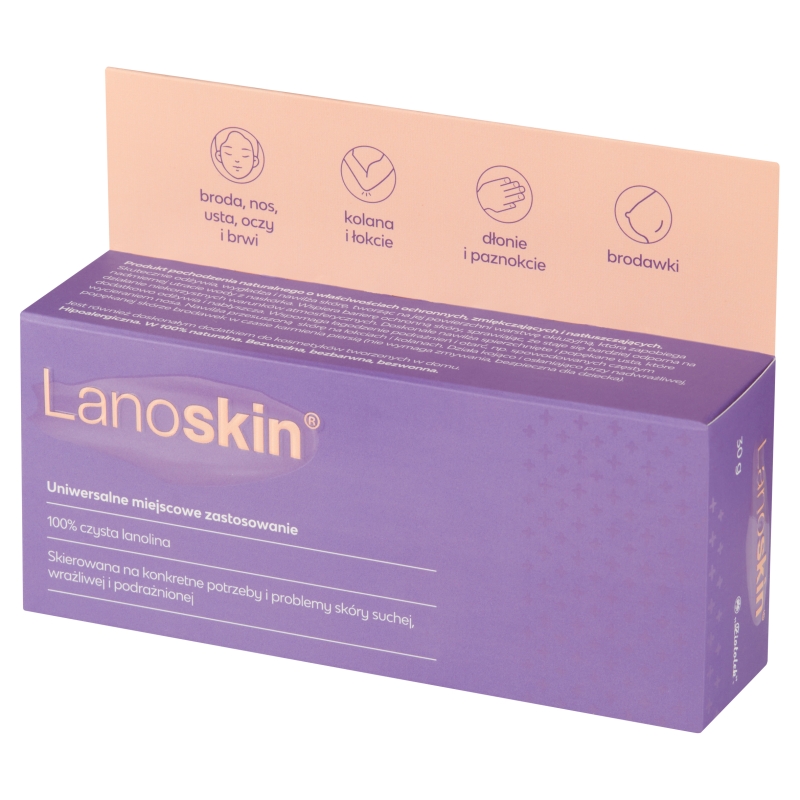 LANOSKIN 100% czysta lanolina , krem ochronny i zmiękczający, 30 g