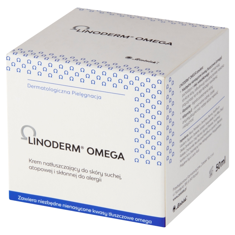 LINODERM OMEGA , krem natłuszczający do skóry atopowej, odwodnionej, skłonnej do alergii, 50 ml