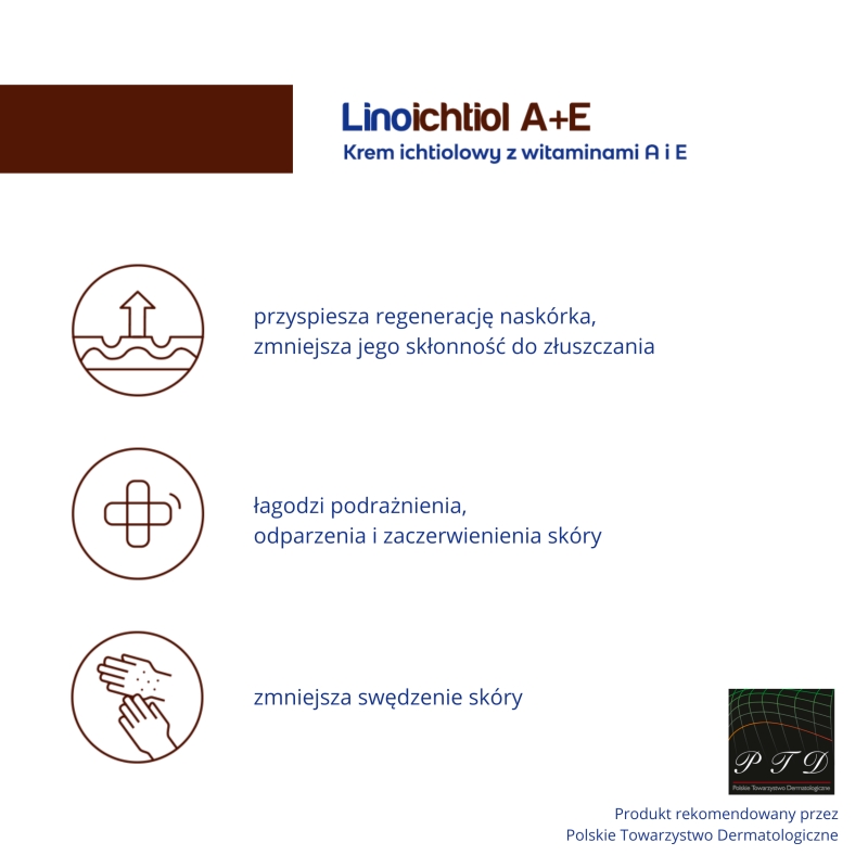 LINOICHTIOL A+E , krem ichtiolowy z witaminami A i E, 50 g