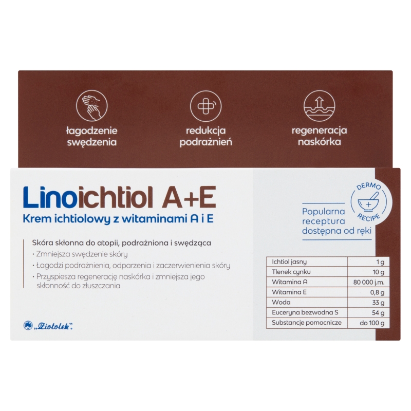 LINOICHTIOL A+E krem ichtiolowy z witaminami A i E, 50 g