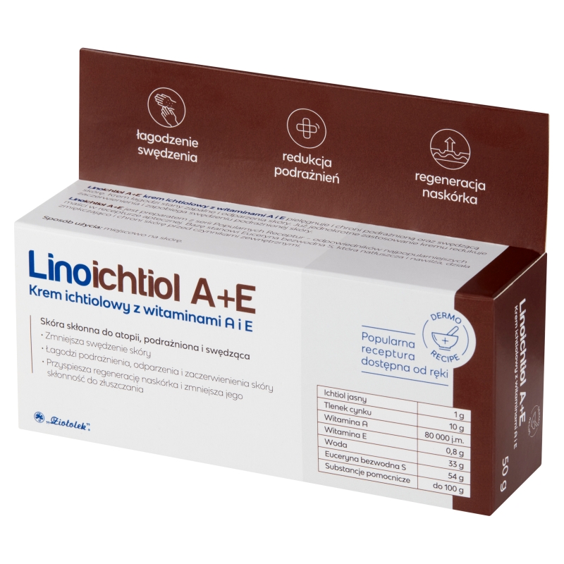 LINOICHTIOL A+E , krem ichtiolowy z witaminami A i E, 50 g