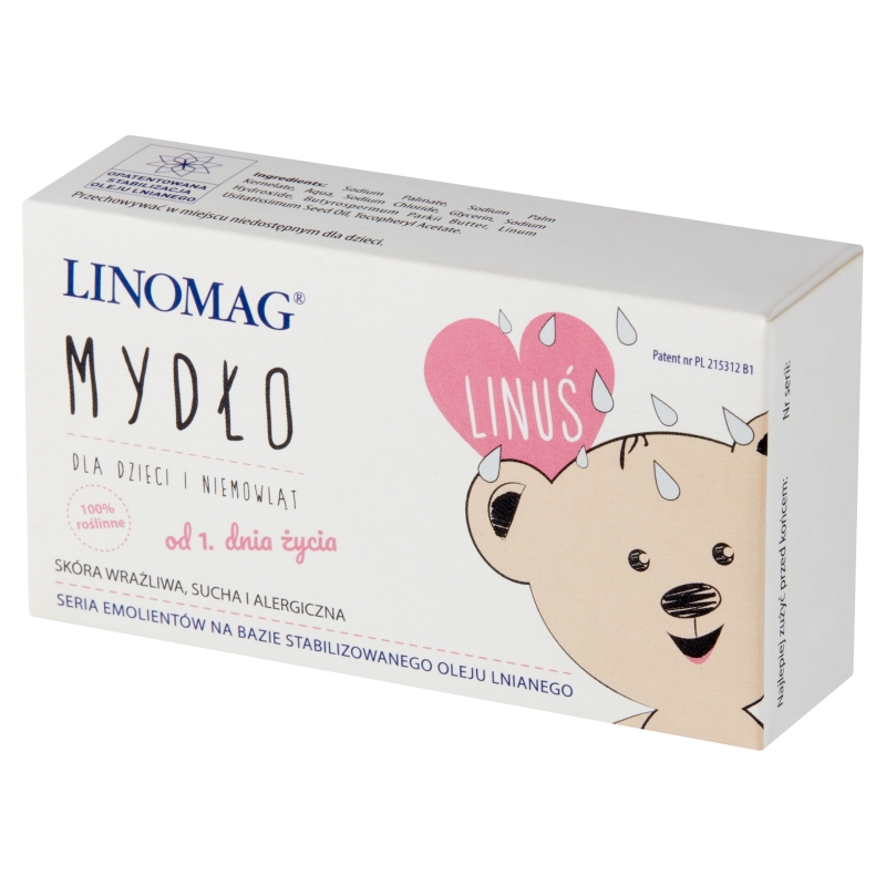 Linomag, mydło do skóry wrażliwej suchej i alergicznej dla dzieci i niemowląt, 100 g