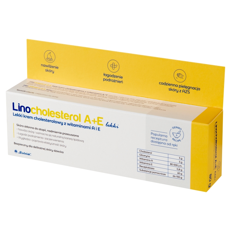 LINOCHOLESTEROL A+E Lekki ,  krem cholesterolowy z witaminami A i E, 80 g
