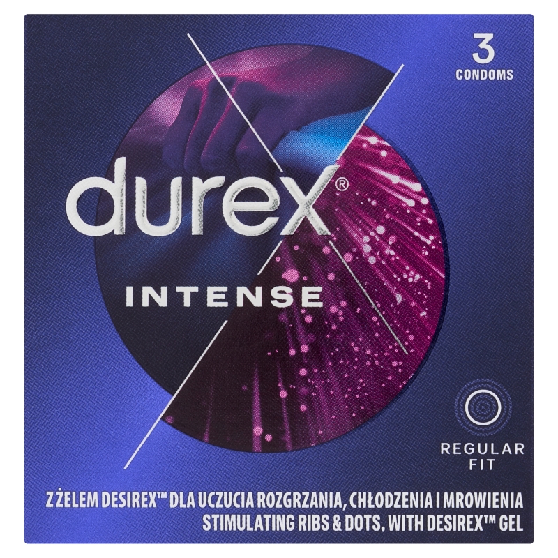 Durex Intense, prezerwatywy zwiększające doznania, 3 szt.